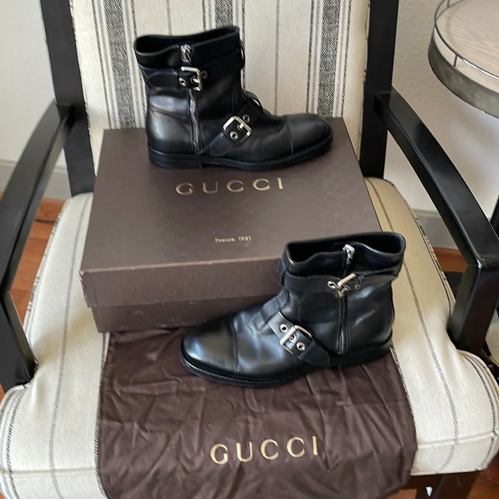 Gucci Sella Lux Nero boots size 10 - Picture 2 of 10